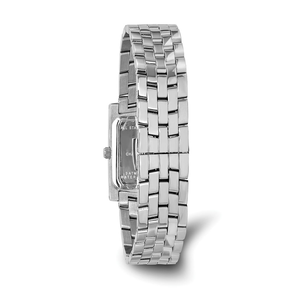 Ladies Rectangular Crystal Black Dial Watch by Charles  display picture 3