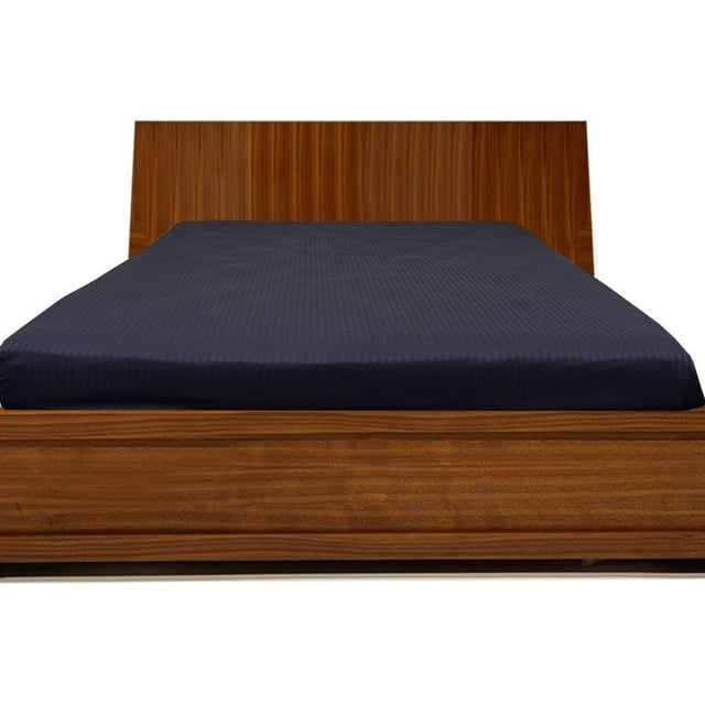 1100 Thread Count 100% Egyptian Cotton 3-Piece Fitted Sheet ( 1 Fitted Sheet + 2 Pillow Covers) 21 Inches Deep Pocket Size Stripe Pattern