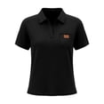 thumbnail image 5 of ZUBKTE Women's Short Sleeve V-Neck Business Casual Work Collared Tops S-2XL, 5 of 7
