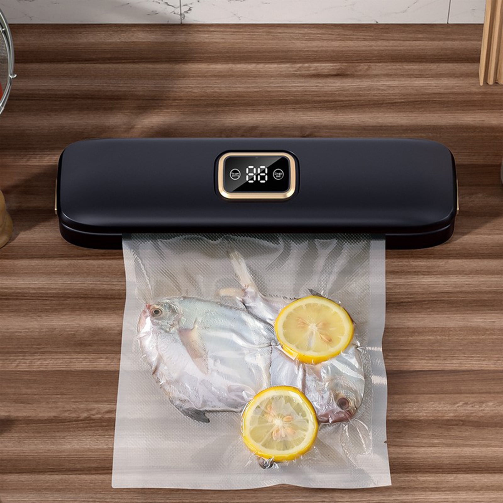 Space Bags Vacuum Storage Bags Jumbo, Food Storage Bags for Vacuum Sealer Automatic Vacuum Sealer Machine Food Preservation System with 10 Bags
