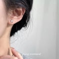 thumbnail image 3 of K-KED Genuine 925 Sterling Silver 6mm Plain Zircon Flower Studs/Earrings-Rose Gold, 3 of 6