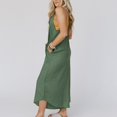 thumbnail image 5 of Gibobby pantalones siameses Mono informal de verano con bolsillo de algodón para mujer, mono holgado sin mangas de Color sólido a la moda con tirantes, mono holgado para mujer(Verdinegro， S), 5 of 5