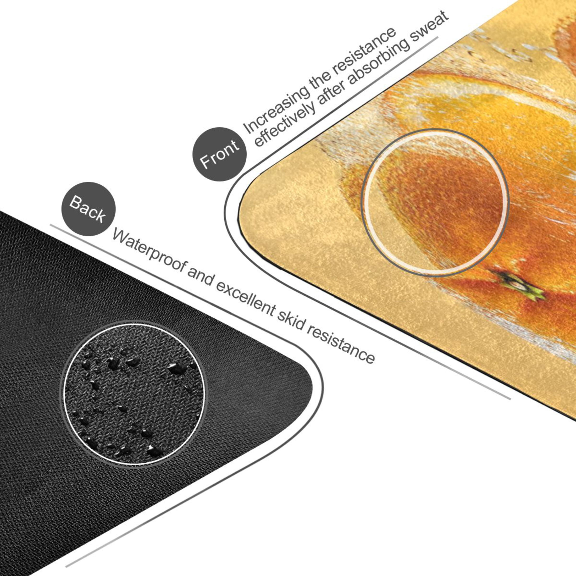 BZSMCE Yoga Mat Women Fruits Splashing in Water Fitness Mat