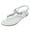 White, variant on Female Womens Platform Sandals White Ladies Fashion Summer Rhinestone Elastic Band Flat Flip Flops Outer Beach Sandals Strappy Sandals for Women Low Heel Walking Sandals Women