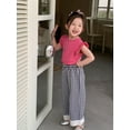 thumbnail image 5 of Fozruso Loose Long Pants for Girls Toddler Toddler Girl Boy Classic Pants Checkerboard Wide Leg Pants Long Pants Summer Loose Fashion Pants Sizes 18-24 Months, 5 of 6