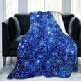 thumbnail image 4 of Blue Meteor Throw Blanket, Super Soft Anti-Pilling Flannel Bed Blankets, 50"x40", 4 of 8