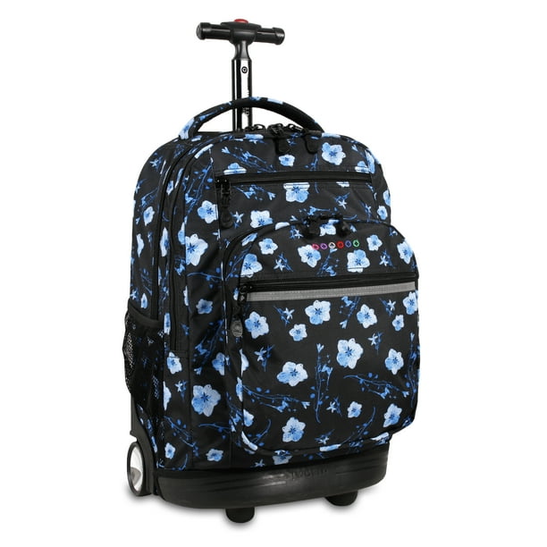 J World Sundance Laptop Rolling Backpack Night Bloom Walmart Com