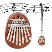 Mini Kalimba 8 Keys Thumb Piano, Mini Thumb Piano, Portable Wood Finger Piano, Marimba Musical Kalimba Instrument for Kids Adults Beginners Gifts, Christmas Gift for Kids