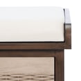thumbnail image 5 of SAFAVIEH Landers 2 Drawer Storage Bench with Cushion, Brown, 5 of 12