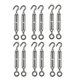 thumbnail image 1 of Paquete de 12 tensores de alambre M5 de acero inoxidable 304 resistentes, tensores de alambre ajustables con gancho y ojo, 1 of 3