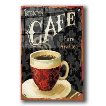 Epic Art 'Todays Coffee I' by Lisa Audit, Acrylic Glass Wall Art, 24"x36"