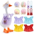 thumbnail image 2 of RUINIXCW 7 Inch Desk Goose Outfits 4Sets Desk Duck Outfit Mini Porch Goose Outfit  for Desk Goose Figurine Spring Summer Desk Goose Clothes and Hat Set (No Goose), 2 of 9