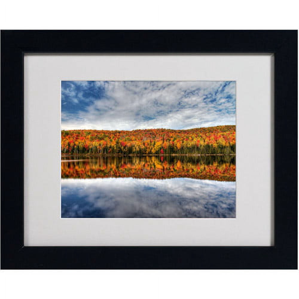 Trademark Fine Art "Autumn Reflection" Matted Framed Art by Pierre Leclerc