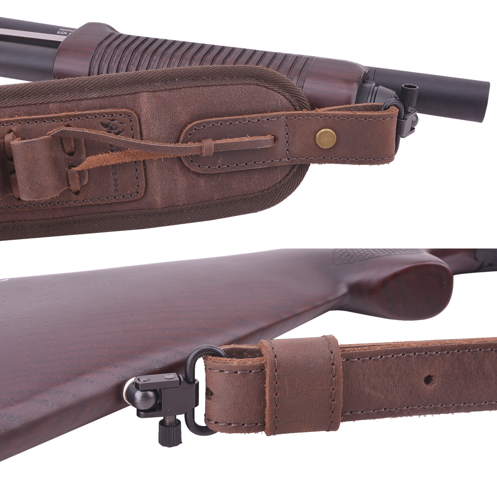Canvas Leather Shotgun Ammo Shell Holder Handmade Sling Hunting Gun Strap for 20GA