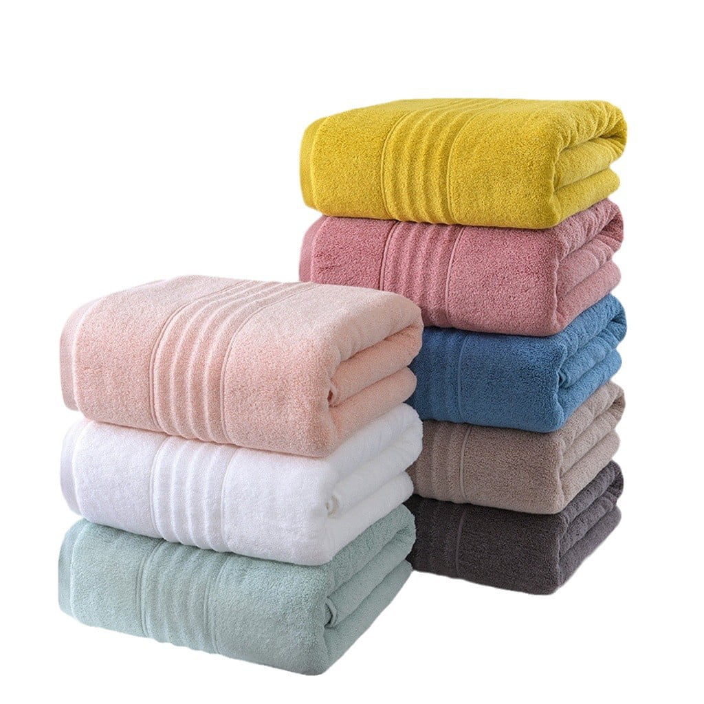 Zhuge 6-Piece Set White 34x74cm Pure Cotton Bath Towels, Ultra-Absorbent Soft Washcloths & Face Towels for Bathroom Shower Use