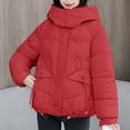 thumbnail image 2 of Fashion Plus Size Jackets for Womens Winter Warm Solid Color Hooded Jacket, 2 of 9