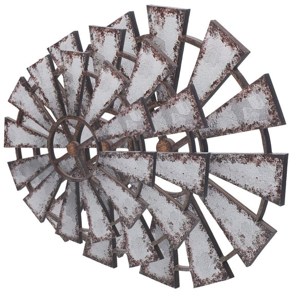 ELAYARD Rustic Wooden Windmill Wall Art Assorted Colors Farmhouse Country Decor