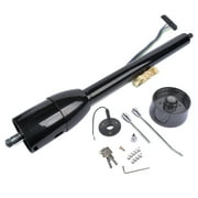 Mustrod 28" Black Tilt Street Rod Manual Floor Shift Steering Column with Wheel Adapter & Key