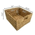thumbnail image 6 of eHemco 3 Tier X-Side End Storage Cabinet with 6 Water Hyacinth Natural Wicker Baskets, Black, 6 of 6