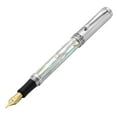 thumbnail image 4 of Xezo Xezo Maestro® Oceanic White Mother of Pearl Fountain Pen (Medium-Fine 0.45mm Nib) - Chrome Cap, 4 of 6