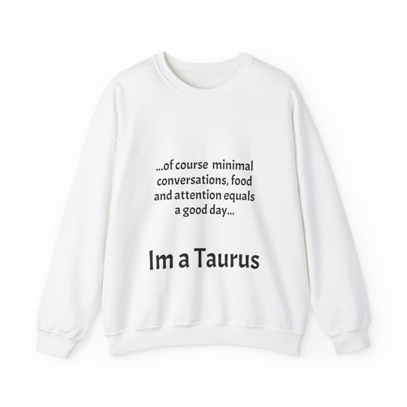 Funny Taurus Zodiac Unisex Heavy Blend™ Crewneck Sweatshirt