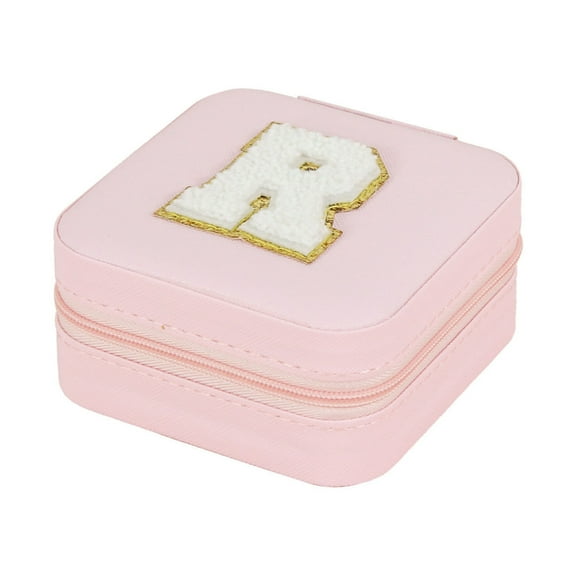 Shoreew Jewelry Storage Box with Mirror Multiple Compartments Dust-Proof Compact Design Small Jewelry Box Earrings Rings Organizer