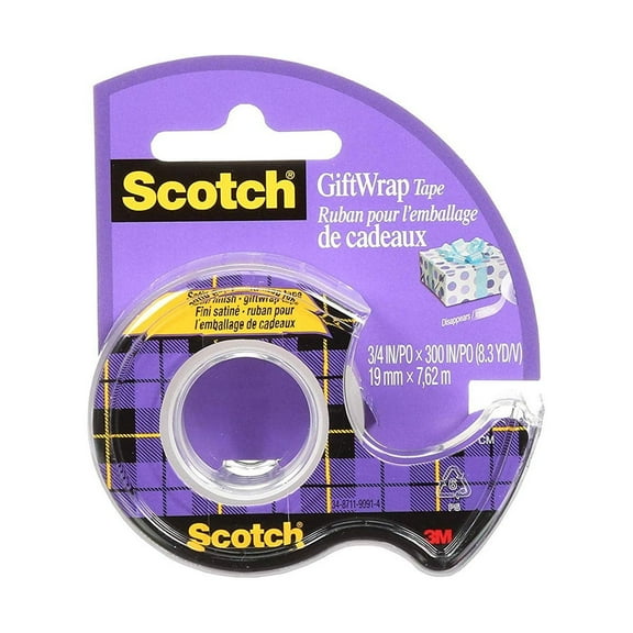 Scotch GiftWrap Tape, 3/4 In. x 650 In. 15