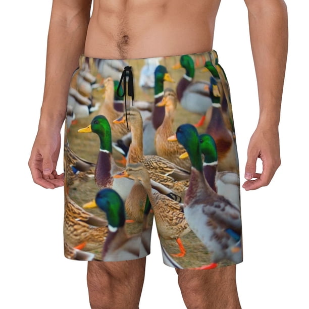 Fotbe Mallard Ducks Traje de Baño para Hombre – Shorts de Natación de Secado Rápido con Forro y Bolsillos-3X-Large