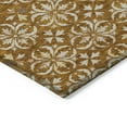 thumbnail image 4 of 10' X 14' Copper And Beige Floral Washable Indoor Outdoor Area Rug, 4 of 5