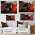 thumbnail image 4 of Designart art Mural Moderne sur Toile Rouge, Décoration Murale Cheval Animal, Cheval Rouge Vif Rouge Noir I, Décoration Murale Cheval, 40x30 Pouces, 4 of 5