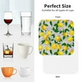 thumbnail image 6 of Yiaed Lemon Seamless Pattern Oil Painting Effect Print Leather Coasters for Drinks - Cup Coasters Coffee Table Kitchen Table Bar, Home & Office Gifts Handmade Drink Coasters-Square, 6 of 6