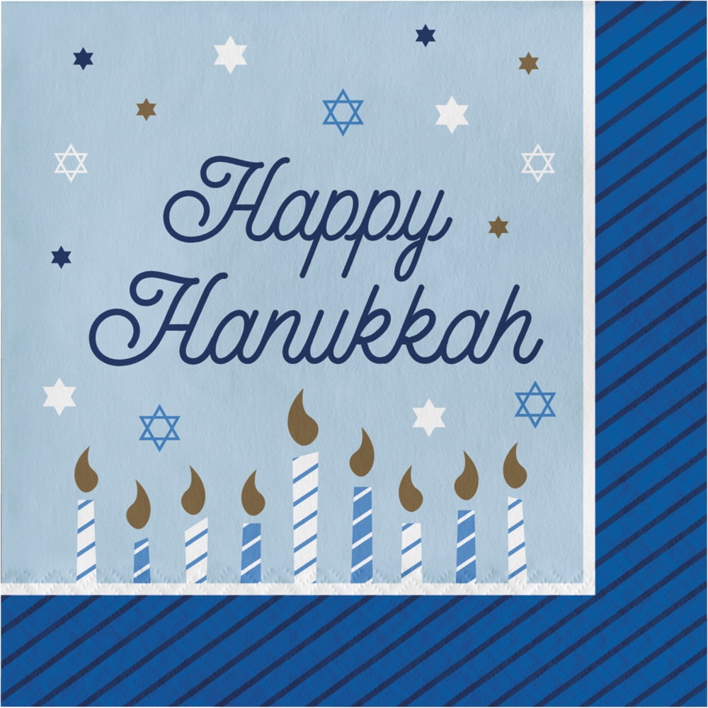 Hanukkah Plates and Napkins Kit, Serves 16