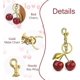 thumbnail image 2 of Cherry Key Chain Bag Charm Pendant for Women, Red Handbag Accessory for Purses, Wallets, and Backpacks, 2 of 5