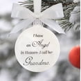 thumbnail image 6 of kjfeif Christmas Tree Ball Ornaments Clear Feather Ball Angel Memorial Ornament I Have an Angel in Heaven I Call Him My Grandma - Family Memorial Loss of Loved One Hanging Pendant Xmas Tree Décor, 6 of 8