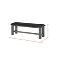 thumbnail image 4 of Picket House Furnishings Grayson Bench w. PU Padded SeatGrey Oak, 4 of 4