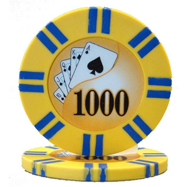 CPTST-1000 8 g 2 Jetons de Poker Rayure Twist&44; 1000 Dollars