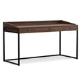 thumbnail image 1 of Atlin Designs 60" Industrial 2-Drawer Wood Computer Desk in Charcoal Brown, 1 of 9