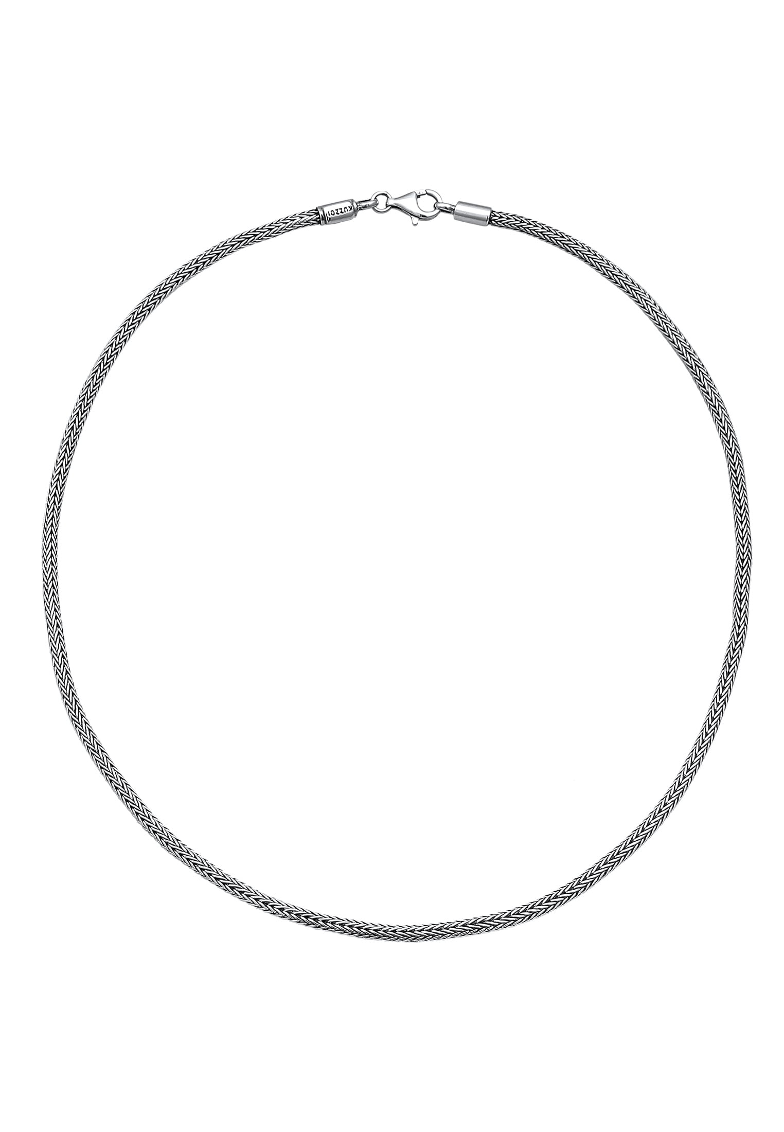 KUZZOI Men 0.12" Snake Chain Necklace 925 Silver Oxidized 20-24 inch