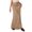 Khaki, variant on Maxi Skirts for Women Trendy Summer Comfy Drawstring Waist A Line Skirts Vacation Boho Long Flowy Skirts