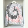 thumbnail image 4 of Maplenight Color Block Sweatshirts for Women Henley Neck Long Sleeve Pullover Tops Oversized Casual Fall Outfits, 4 of 4