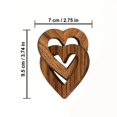 thumbnail image 2 of Jiibva Wooden Heart-Shaped Intertwined Ornament Wooden Heart Signs Wooden Heart Hollow Table Blocks Decorative Home Decor, 2 of 7