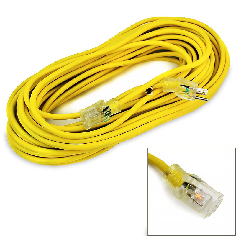 XtremepowerUS 100' ft 12-Gauge Electric Extension Cord Prong Power Cable  In/Outdoor STJW GLO