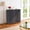 Black Wood, variant on 8 Drawer Dresser, Tall Chest Of Drawers Nightstand Storage Tower Storage Dresser Fabric Dresser With Wood Top for Living Room, Bedroom, Hallway, , Black