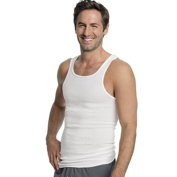 Hanes Men’s 12Pack White A-Shirts Tagless Undershirts Tanks Tank Tops S