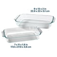 thumbnail image 3 of Pyrex Basics 2 Piece Bakeware Value Pack, 3qt and 2qt Oblongs, 3 of 5