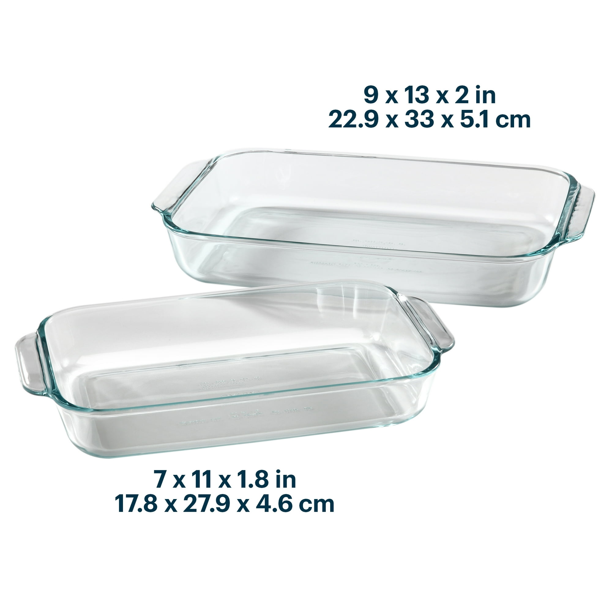 Pyrex Glass 2 Piece Bakeware Value Pack, 3qt and 2qt