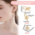 thumbnail image 2 of 1 Box 20Pcs Bow Earring Findings Gold Twist Rope Bowknit Stud Posts with Loops Earring Component and 20Pcs Butterfly Backs for Jewelry Making, 2 of 5