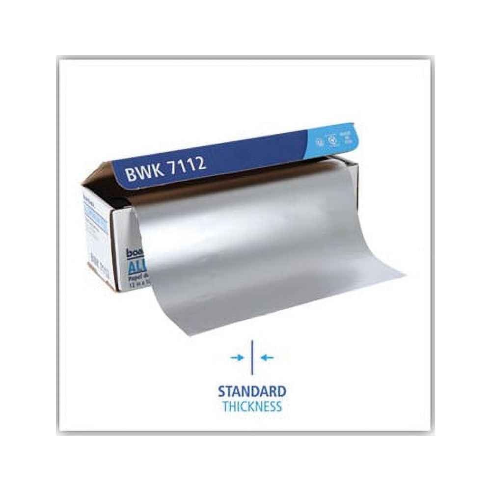 Boardwalk Standard Silver Aluminum Foil Roll, 12" x 1,000 ft