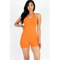 thumbnail image 3 of Halter Neck Backless Ribbed Romper, 3 of 8