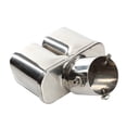 thumbnail image 3 of 63mm Exhaust Tips Muffler Stainless Steel Car Exhaust Tail Pipe Double Outlet Square Mouth End Pipe Silver, 3 of 6